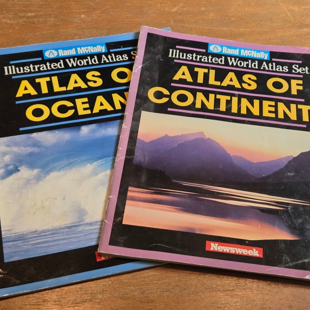 Rand‎ McNally Illustrated World Atlas Set 1993 Newsweek Oceans Continents